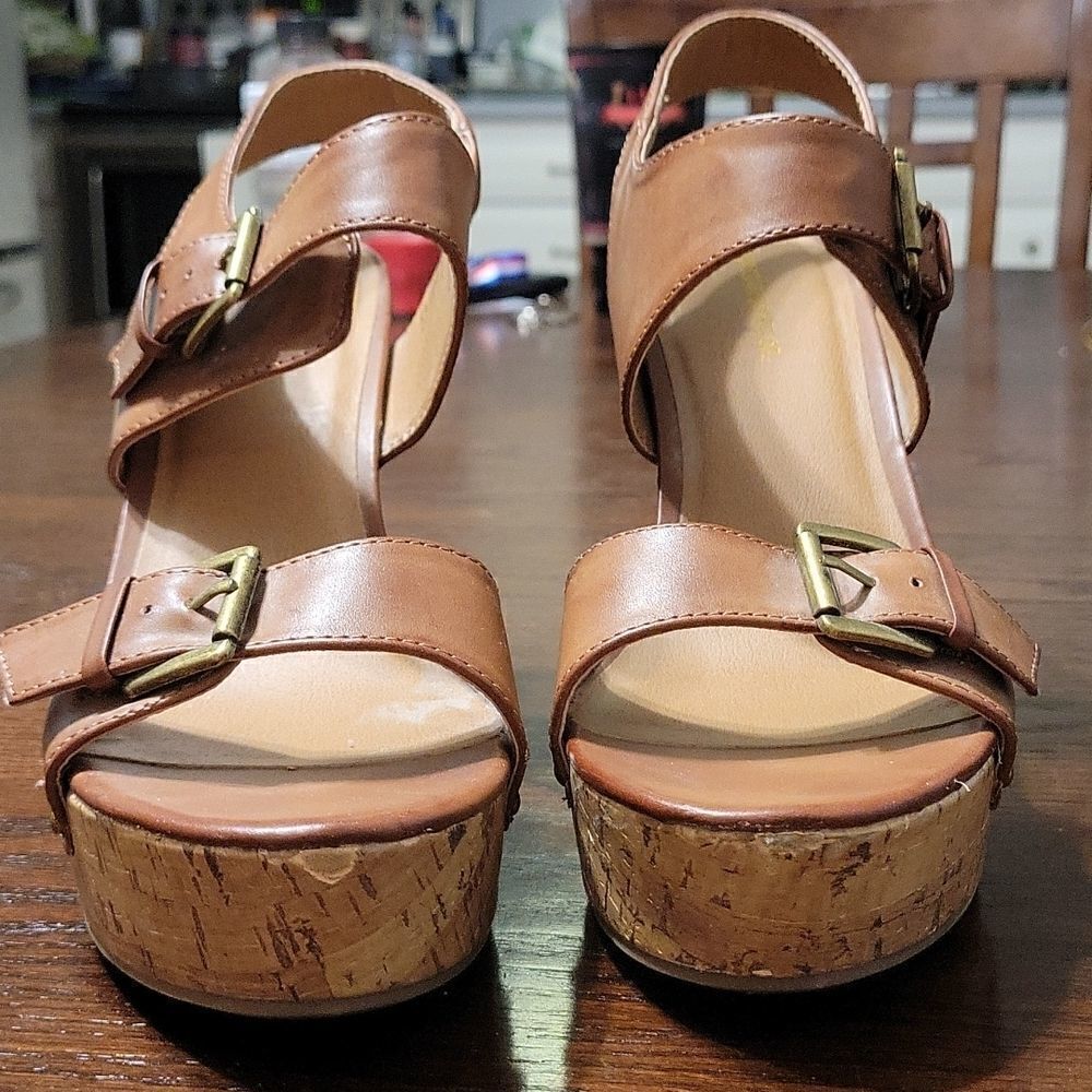 Mossimo Supply Co Cork Wedges size 9.5 - Picture 2 of 5